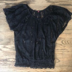 Black lace top
